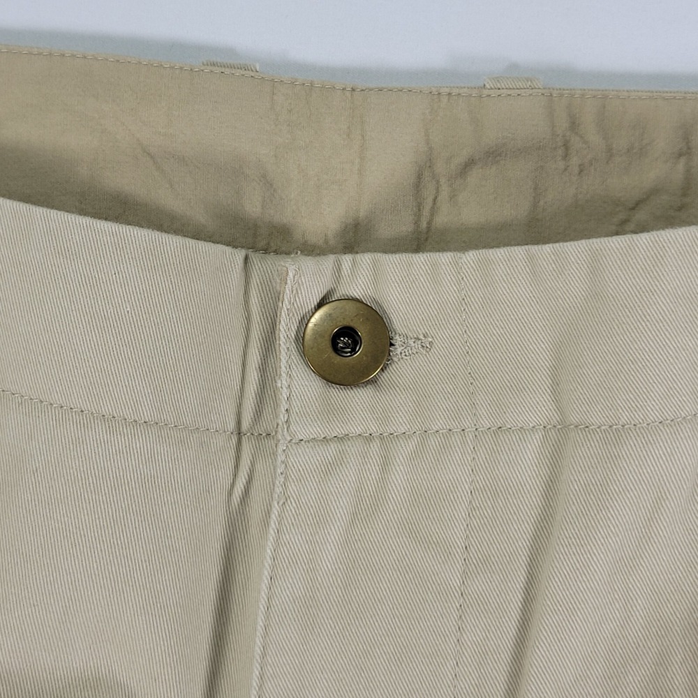 Perry Ellis Men's Khaki Pants Flat Front Beige Cotton Twill Size 38 x 32 NEW - Picture 8 of 11